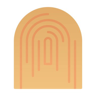 parmak izi ikonu vektör illüstrasyonu