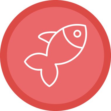 balık simgesi vektör illüstrasyonu