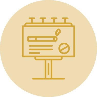 reklam panosu simgesi, vektör illüstrasyonu basit tasarım