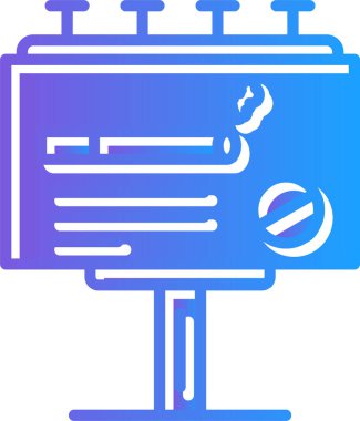 reklam panosu simgesi, vektör illüstrasyonu basit tasarım