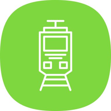 tren simgesi, vektör illüstrasyonu basit tasarım