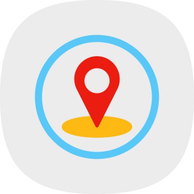 konum pin simgesi, vektör illüstrasyonu basit tasarım