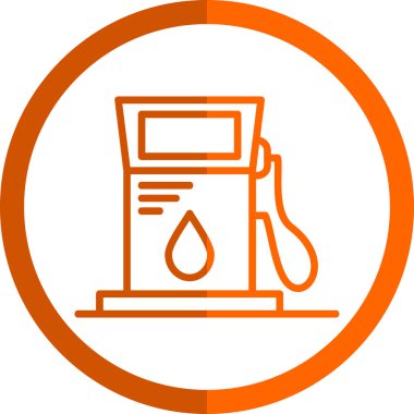 benzinlik ikonu vektör illüstrasyonu 