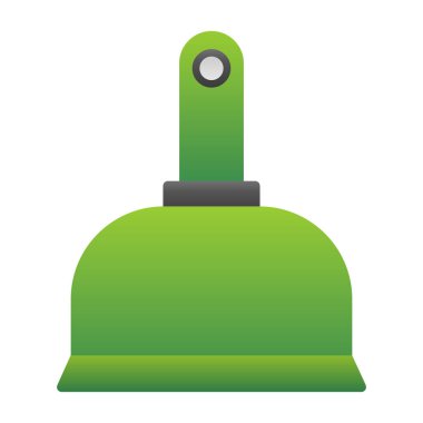 Yeşil bahçe tırmığı simgesi izole edilmiş beyaz arkaplan. Bahçecilik, tarım ve çiftçilik için tarım aletleri. Toprak işleyicisi. Temizlik ekipmanları. vektör illüstrasyonu