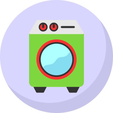 Bir çamaşır makinesinin vektör çizimi