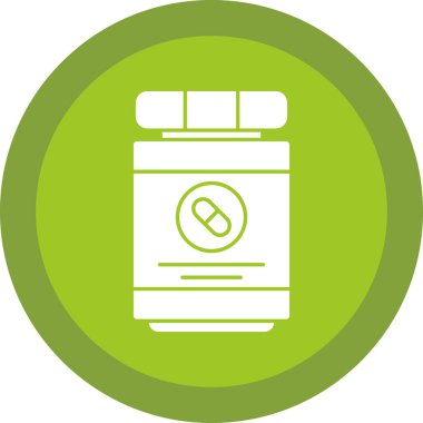 Antibiyotik ilaç şişesi vektör çizimi