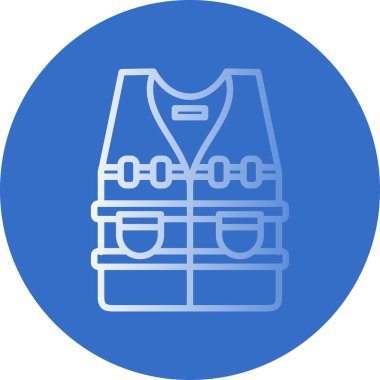 Kurşun geçirmez yelek simgesi, vektör illüstrasyonu 