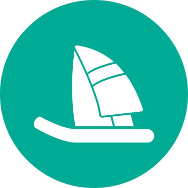 Yelkenli. Web simgesi basit tasarım