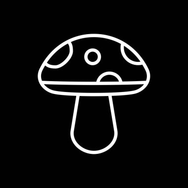 Mantar. Web simgesi basit illüstrasyon