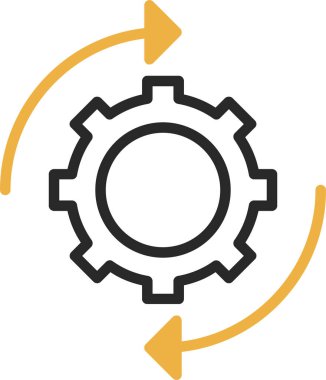 Çalışma Akımı web simgesi basit illüstrasyon 