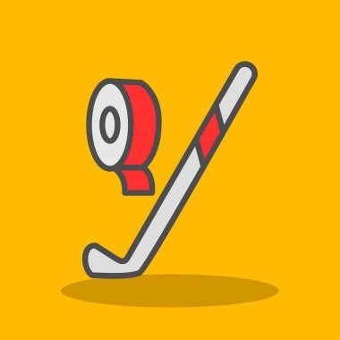 hokey sopası vektör çizimi düz tasarım.