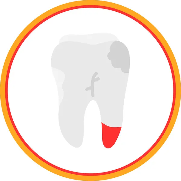 Bir dişin vektör illüstrasyonu simge taşır