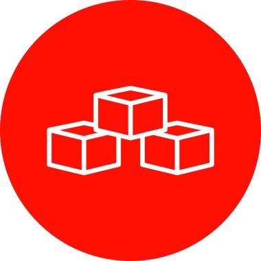 Bloklar düz simge, vektör, illüstrasyon