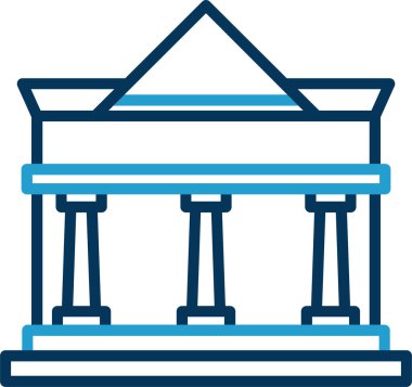 Bina. Web simgesi basit illüstrasyon