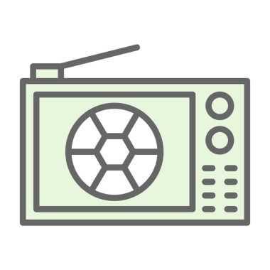 TV simgesi vektör illüstrasyonu 