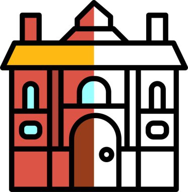 kilise simgesi vektör illüstrasyonu