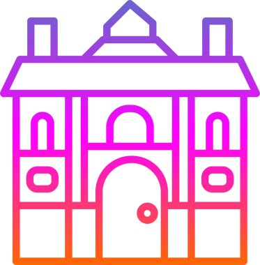 Kiliseye. Web simgesi basit illüstrasyon