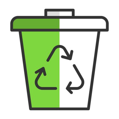 Çöp kovası vektör illüstrasyonuName