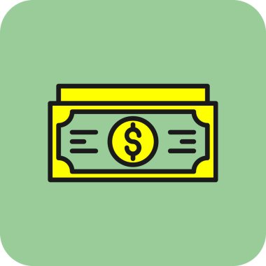 Web ve mobil uygulama tasarımınız için para simgesi, dolar logosu konsepti 