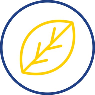 Yaprak. Web simgesi basit illüstrasyon
