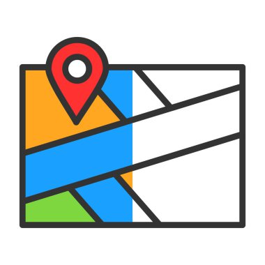 konum pin konum simgesi, vektör arkaplan 