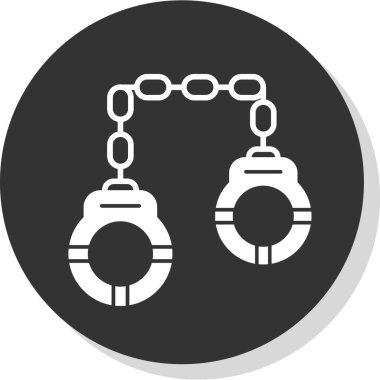 kelepçe simgesi, vektör illüstrasyonu