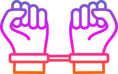 Bir çift eldiven ikonu tutan eller, vektör illüstrasyonu