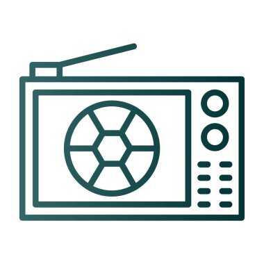 TV simgesi vektör illüstrasyonu 