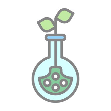 Bitki Doldurulmuş Vektör Simgesi Tasarımı