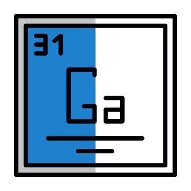 Bir kimyasal element simgesinin vektör illüstrasyonu