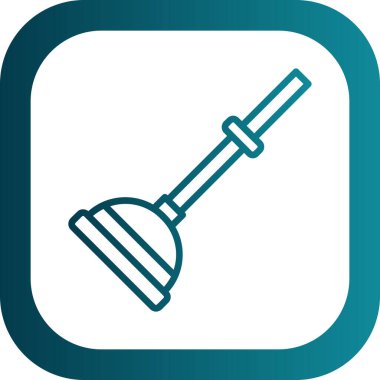 Kürek Simgesi Soyut Arka Gruplandırmada İzole Edildi