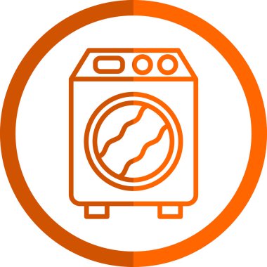 Bir çamaşır makinesinin vektör çizimi