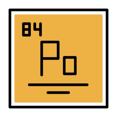 Kimyasal simge vektör çizimi