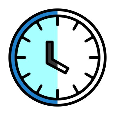 zaman, saat vektör simgesi, illüstrasyon 