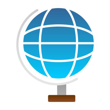 küresel dünya simgesi, vektör illüstrasyonu