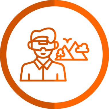 Vr. Web simgesi basit illüstrasyon