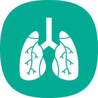akciğerler web simgesi basit illüstrasyon 