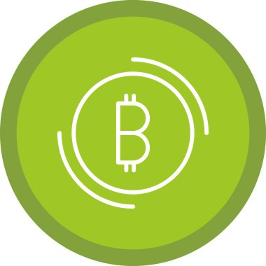 bitcoin. Web simgesi basit illüstrasyon 