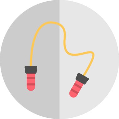 Düz renk simgesini atla. İp atlıyorum. İzole vektör illüstrasyonu