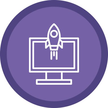 Bilgisayar. Web simgesi basit illüstrasyon