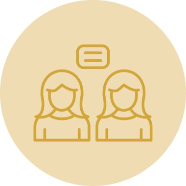 güzel çift çizgi vektör simgesi