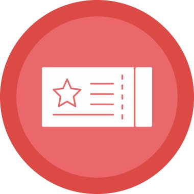 bilet ikonu vektör illüstrasyonu