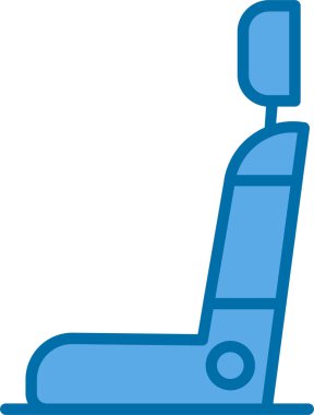 araba koltuğu simgesi, vektör illüstrasyonu basit tasarım