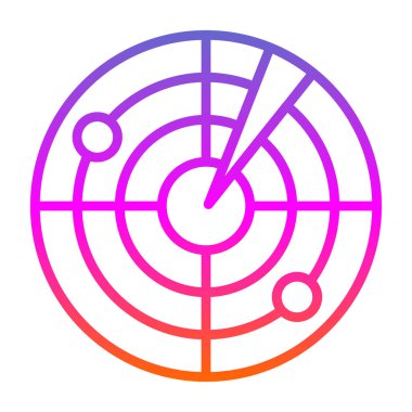 Radar modern simgesinin vektör illüstrasyonu              