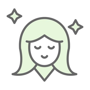 kadın avatar simgesi, vektör illüstrasyonu 