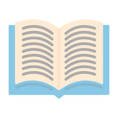 kitap simgesi, vektör illüstrasyonu basit tasarım