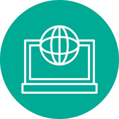 Web tarayıcı simgesi, vektör illüstrasyonu basit tasarım