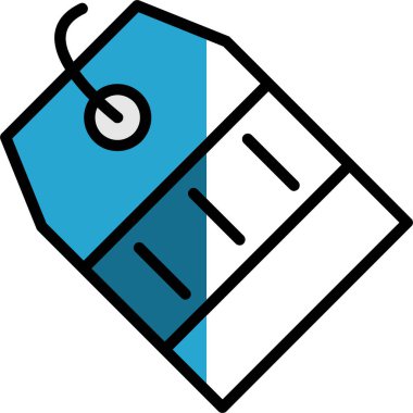 Kırmızı Etiket simgesinin vektör illüstrasyonu