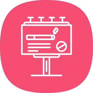 reklam panosu simgesi, vektör illüstrasyonu basit tasarım