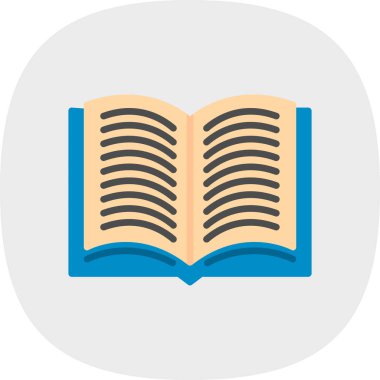 kitap simgesi, vektör illüstrasyonu basit tasarım
